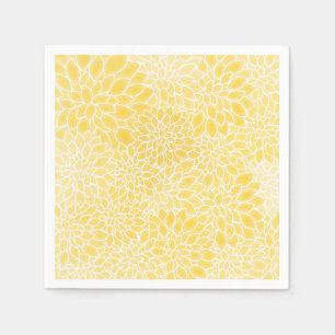 Pastellgelbe Dahlien Serviette