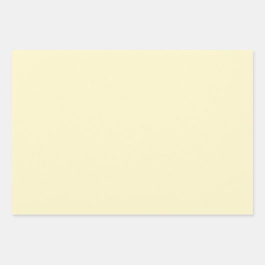 Pastellgelbe Farbe | Classic | elegant Geschenkpapier Set (Vorderseite 3)