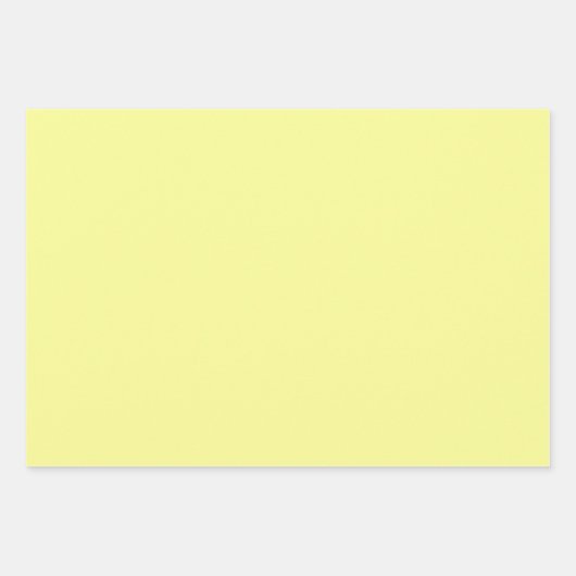 Pastellgelbe Farbe Geschenkpapier Set (Vorderseite 2)