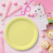 Pastellgelbe Farbe Pappteller (Party)
