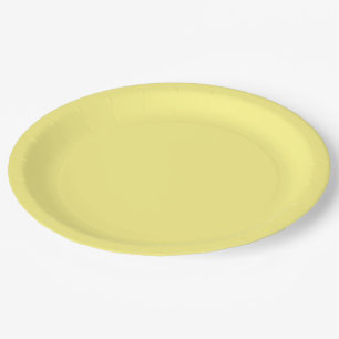 Pastellgelbe Farbe Pappteller