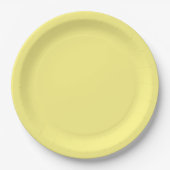 Pastellgelbe Farbe Pappteller (Vorderseite)