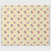 Pastellgelbe Katzenverpackung - Sweet Kätzchen Geschenkpapier (Flach)