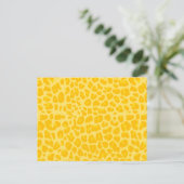 Pastellgelbe leopard-Druckmuster Postkarte (Stehend Vorderseite)