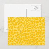 Pastellgelbe leopard-Druckmuster Postkarte (Vorne/Hinten)