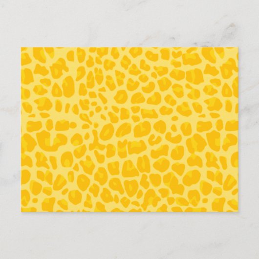 Pastellgelbe leopard-Druckmuster Postkarte (Vorderseite)