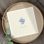 Pastellgelbe Mit Monogramm Hochzeit Serviette