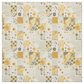 Pastellgelbe Patchwork-Vintage-Decke Stoff (Muster)