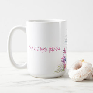Pastellgelbe, rosa, weiße Blumen Kaffeetasse