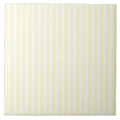 Pastellgelbe und weiße Streifen Gelb Fliese (Vorderseite)
