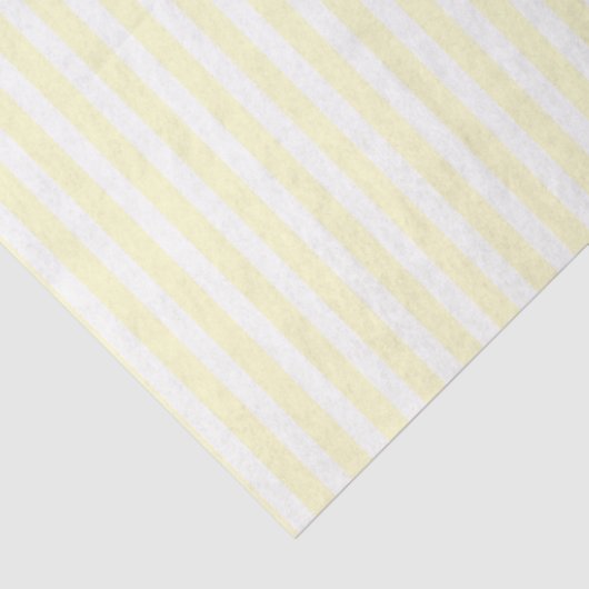 Pastellgelbe und weiße Streifen Gelb Seidenpapier (Detail)