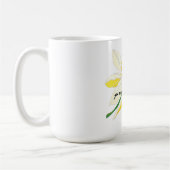 Pastellgelbe, weiße Blumen Kaffeetasse (Links)