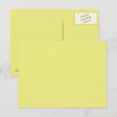Pastellgelber Hintergrund auf einer Postkarte (Vorne/Hinten)