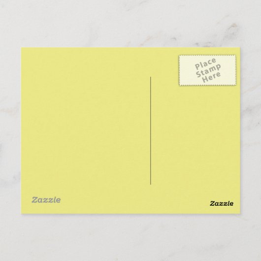Pastellgelber Hintergrund auf einer Postkarte (Rückseite)