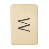 Pastellgelbes Pfirsichmonogramm Badematte (Vorderseite Vertikal)