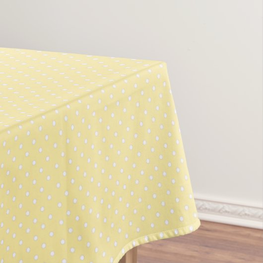 Pastellgelbes Tupfenmuster Tischdecke (Beispiel)
