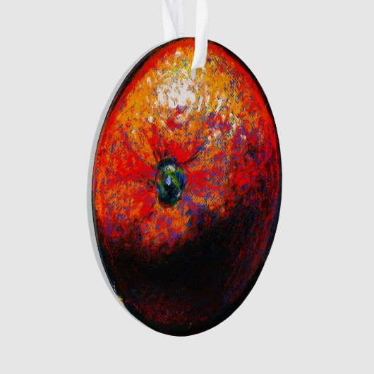 Pastellgemälde einer Orangenzitrusfrüchte Ornament (Vorderseite)