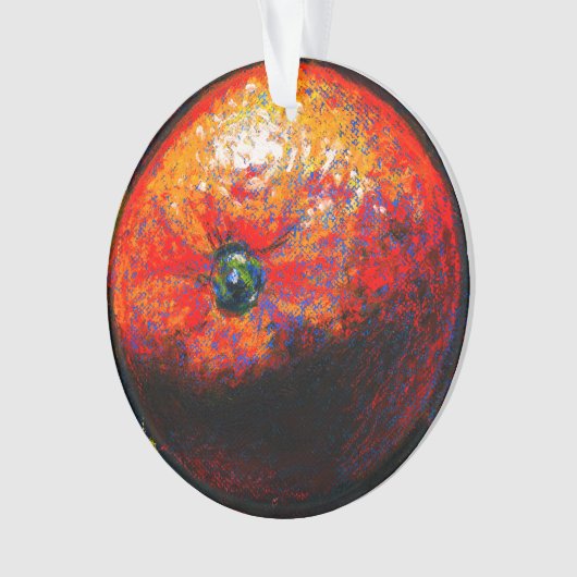 Pastellgemälde einer Orangenzitrusfrüchte Ornament (Vorderseite)