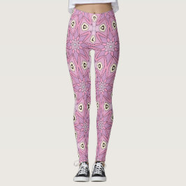 pastellgeometrische Blume Leggings