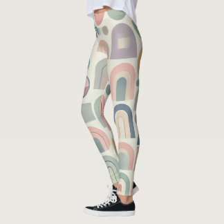Pastellgeometrische moderne Frauen Leggings