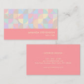 Pastellgeometrische Visitenkarte (Vorne/Hinten)