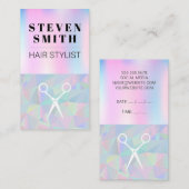 Pastellgeometrischer Hintergrund Terminkarte (Vorne/Hinten)