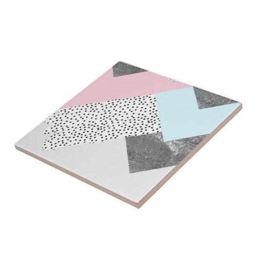 PastellGeomtric Marmor punktierter Entwurf Fliese (Seite)