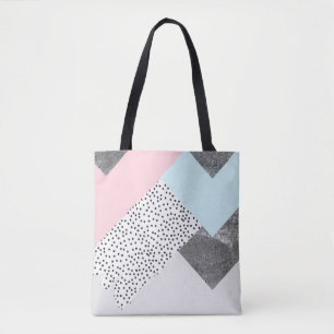 PastellGeomtric Marmor punktierter Entwurf Tasche