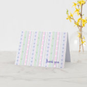 pastellgestreifte Herzen danke Karte (Gelbe Blume)