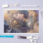 Pastellgewebe Mystical Woman Decoupage Tissue Seidenpapier (Handwerk)