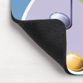 pastellglänzende Musiknoten Mousepad (Ecke)