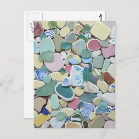 Pastellglas Foto Keramik Postkarte (Vorne/Hinten)