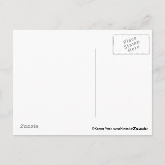 Pastellglas Foto Keramik Postkarte (Rückseite)