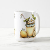 PASTELLGLAS MIT ZITRONENLIMONADE UND BLUMEN KAFFEETASSE (VorderseiteRechts)