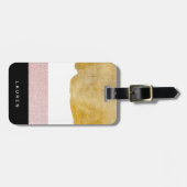 Pastellgold Monogram Gepäckmarke Gepäckanhänger (Vorderseite horizontal)