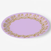 Pastellgold Pappteller (Schrägansicht)