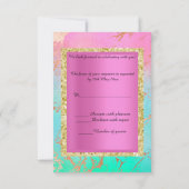 Pastellgold Rosa Marmor ELEGANT CLASSY uAwg Einladung (Rückseite)