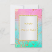 Pastellgoldmarmor ELEGANT CLASSY uAwg Einladung (Vorderseite)