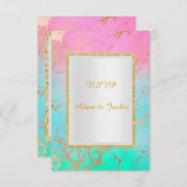 Pastellgoldmarmor ELEGANT CLASSY uAwg Einladung (Vorne/Hinten)
