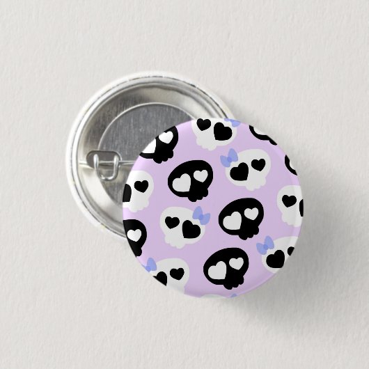 PastellGoth Schädel Button (Vorne & Hinten)