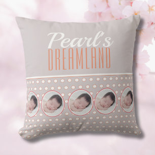 Pastellgrau gepunktetes Geschenk für das Kinderzim Kissen