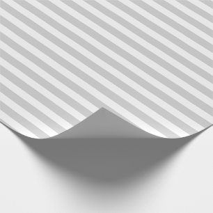 Pastellgrau und Weiß, einfach, horizontal gestreif Geschenkpapier