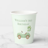 Pastellgrün Auto & Ballon Papier Cups Pappbecher (Vorderseite)