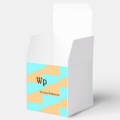 Pastellgrün blau Name Monogramm Titel hinzufügen Geschenkschachtel (Geöffnet)