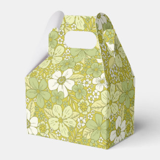Pastellgrün-gelbe Blume Geschenkschachtel