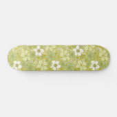 Pastellgrün-gelbe Blume Skateboard (Horizontal)