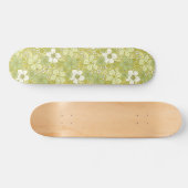 Pastellgrün-gelbe Blume Skateboard (Horizontal)