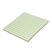 Pastellgrün Gingham-Muster Fliese (Seite)