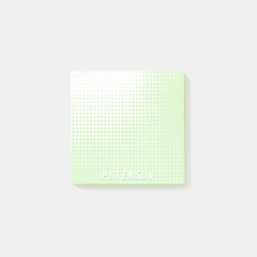 Pastellgrün-halftone-Gradienten Chic individuelle  Post-it Klebezettel (Vorderseite)