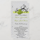 Pastellgrün-Hochzeitsprogramm Programm (Vorne/Hinten)